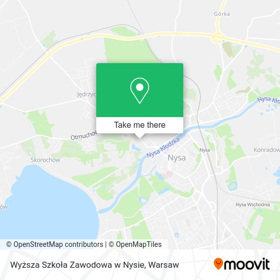 Wyższa Szkoła Zawodowa w Nysie map