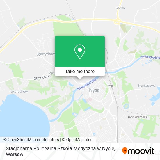 Stacjonarna Policealna Szkoła Medyczna w Nysie map