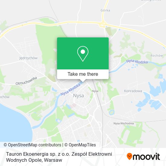 Tauron Ekoenergia sp. z o.o. Zespół Elektrowni Wodnych Opole map