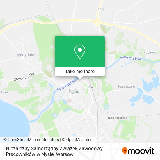 Niezależny Samorządny Związek Zawodowy Pracowników w Nysie map