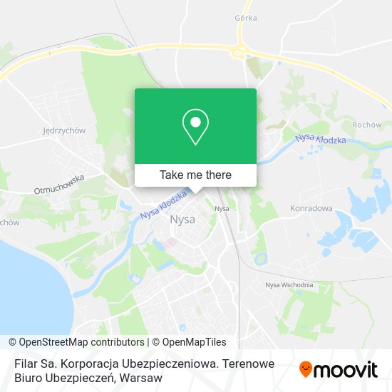 Filar Sa. Korporacja Ubezpieczeniowa. Terenowe Biuro Ubezpieczeń map