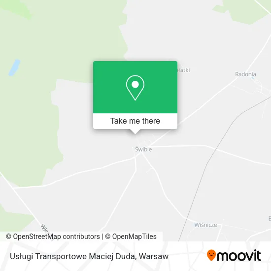 Карта Usługi Transportowe Maciej Duda