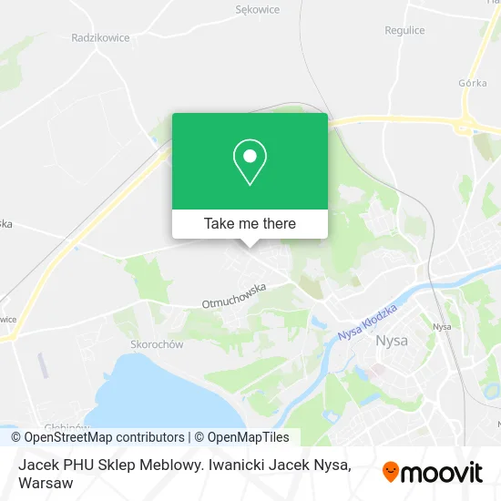Карта Jacek PHU Sklep Meblowy. Iwanicki Jacek Nysa
