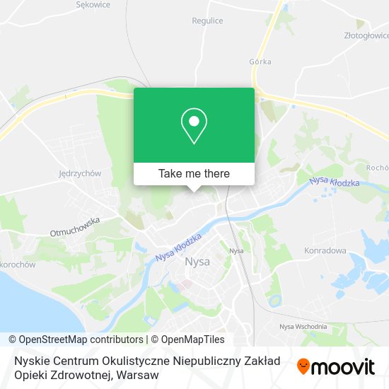 Nyskie Centrum Okulistyczne Niepubliczny Zakład Opieki Zdrowotnej map