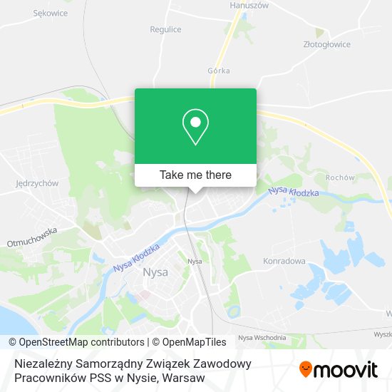 Карта Niezależny Samorządny Związek Zawodowy Pracowników PSS w Nysie