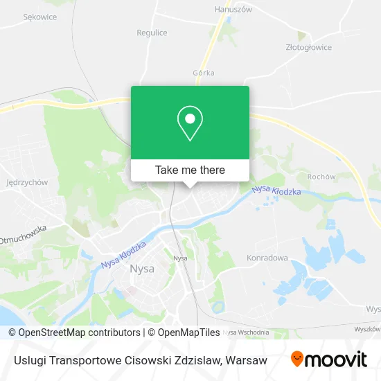 Карта Uslugi Transportowe Cisowski Zdzislaw