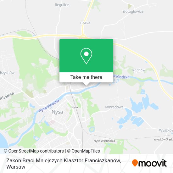 Zakon Braci Mniejszych Klasztor Franciszkanów map