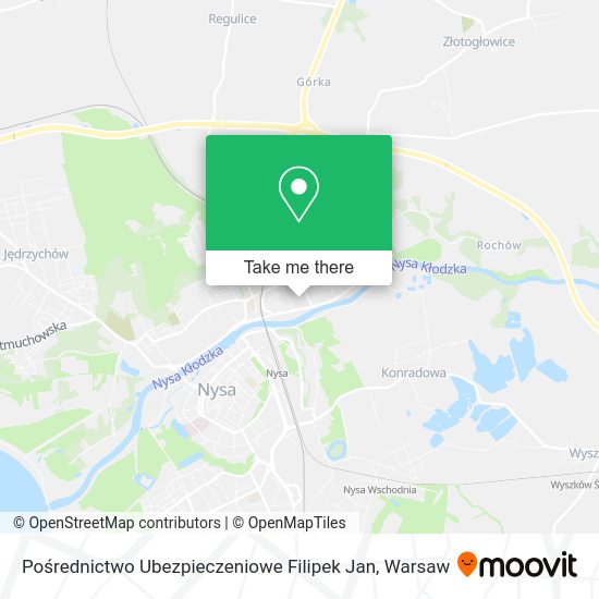 Pośrednictwo Ubezpieczeniowe Filipek Jan map