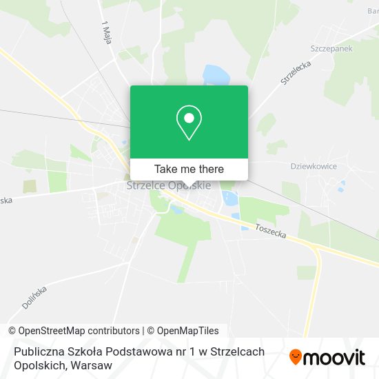 Publiczna Szkoła Podstawowa nr 1 w Strzelcach Opolskich map