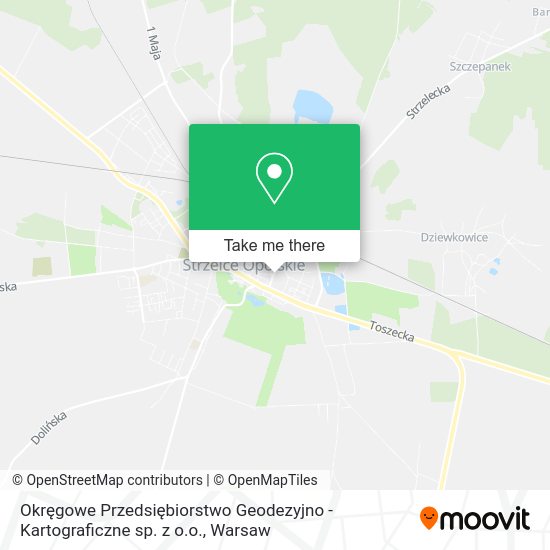 Okręgowe Przedsiębiorstwo Geodezyjno - Kartograficzne sp. z o.o. map