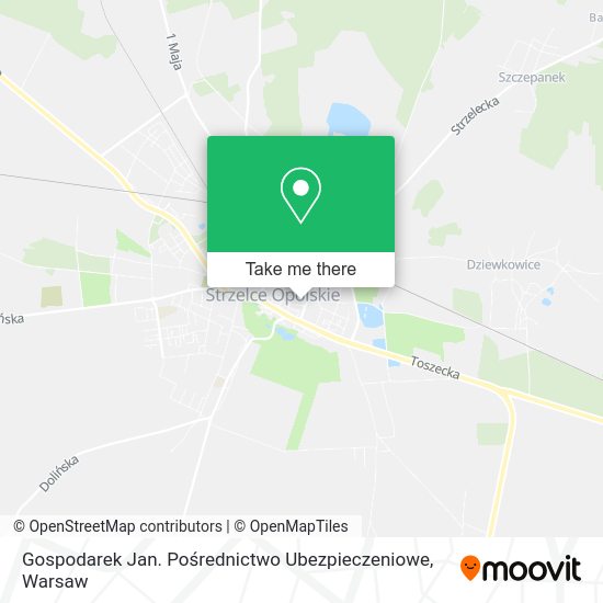 Gospodarek Jan. Pośrednictwo Ubezpieczeniowe map