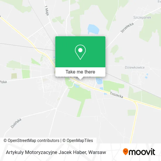 Карта Artykuly Motoryzacyjne Jacek Haber