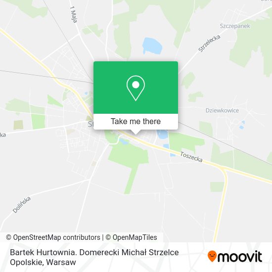 Bartek Hurtownia. Domerecki Michał Strzelce Opolskie map