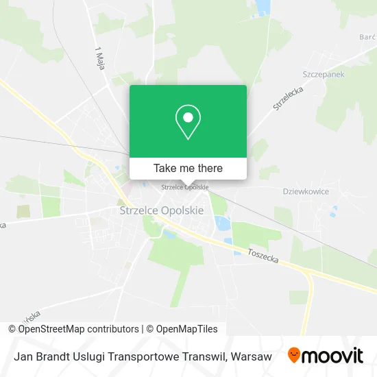 Карта Jan Brandt Uslugi Transportowe Transwil
