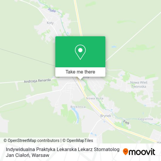 Indywidualna Praktyka Lekarska Lekarz Stomatolog Jan Ciałoń map