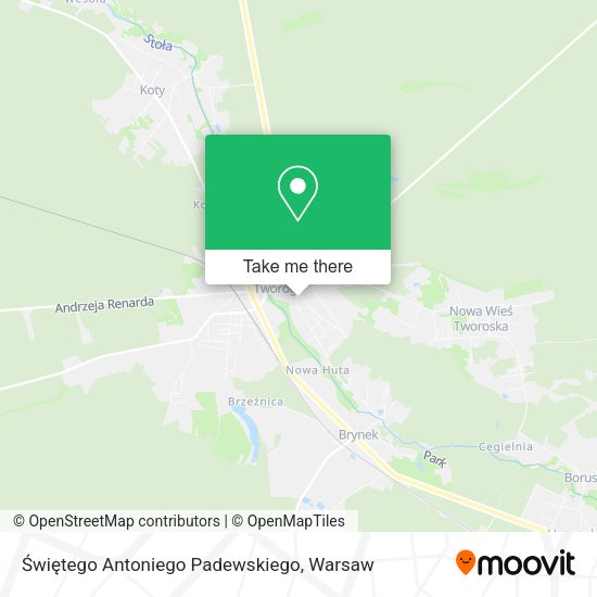 Świętego Antoniego Padewskiego map