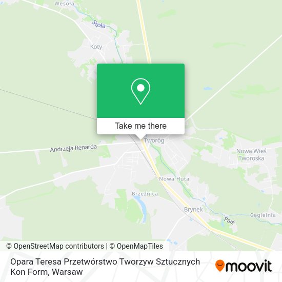 Opara Teresa Przetwórstwo Tworzyw Sztucznych Kon Form map