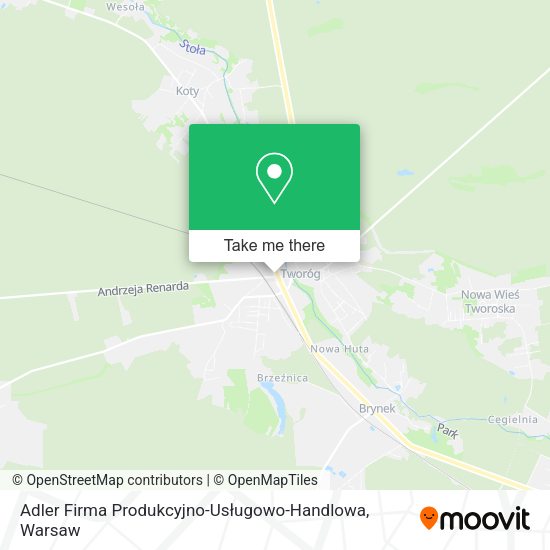 Adler Firma Produkcyjno-Usługowo-Handlowa map