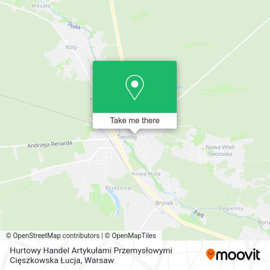 Hurtowy Handel Artykułami Przemysłowymi Cięszkowska Łucja map