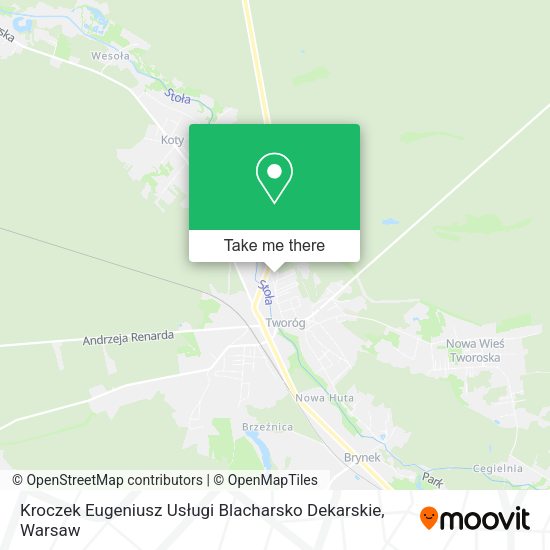 Kroczek Eugeniusz Usługi Blacharsko Dekarskie map