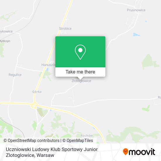 Uczniowski Ludowy Klub Sportowy Junior Zlotoglowice map