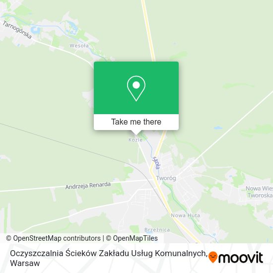 Oczyszczalnia Ścieków Zakładu Usług Komunalnych map