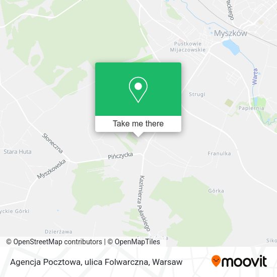 Agencja Pocztowa, ulica Folwarczna map