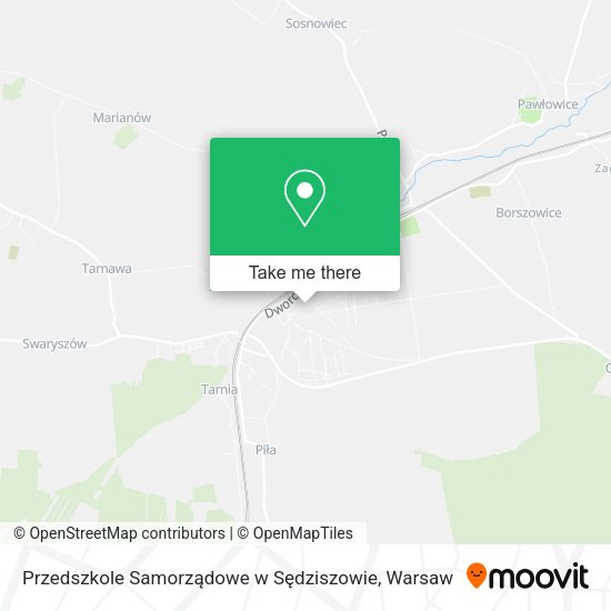 Карта Przedszkole Samorządowe w Sędziszowie