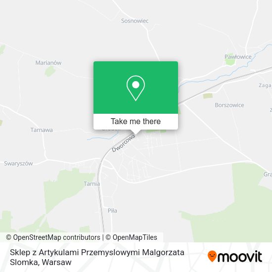 Sklep z Artykulami Przemyslowymi Malgorzata Slomka map