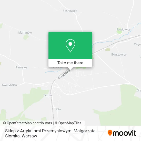 Карта Sklep z Artykulami Przemyslowymi Malgorzata Slomka