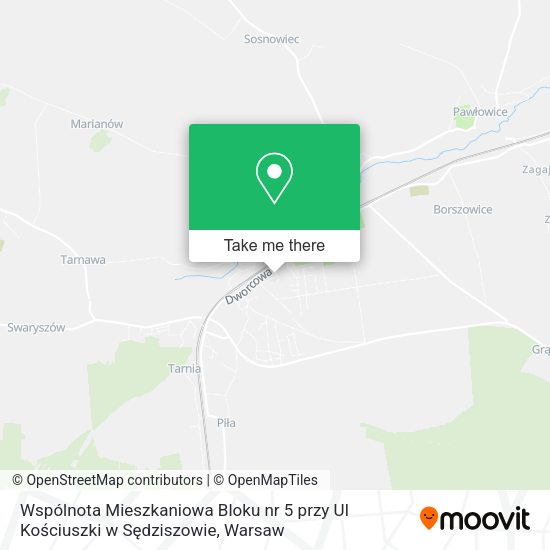 Wspólnota Mieszkaniowa Bloku nr 5 przy Ul Kościuszki w Sędziszowie map