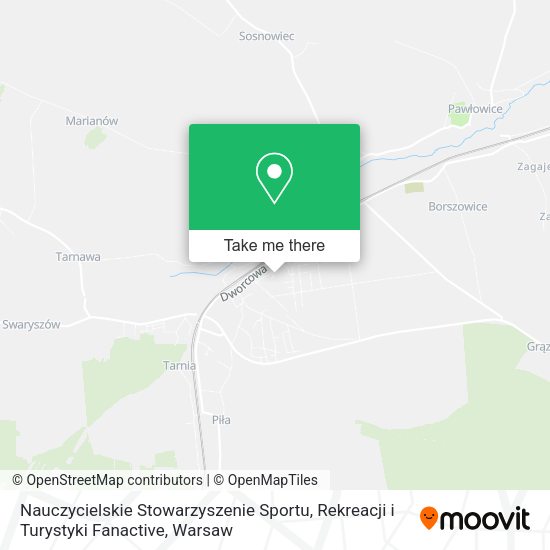 Nauczycielskie Stowarzyszenie Sportu, Rekreacji i Turystyki Fanactive map