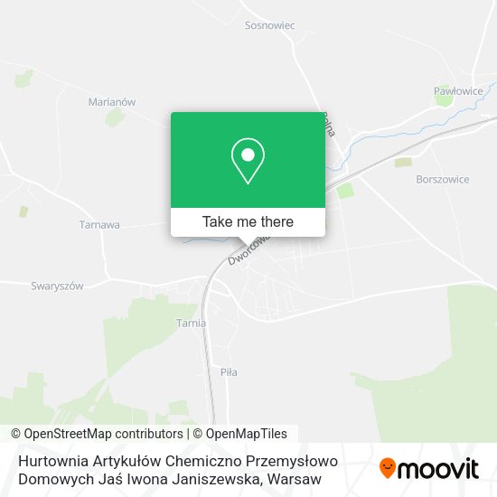 Hurtownia Artykułów Chemiczno Przemysłowo Domowych Jaś Iwona Janiszewska map