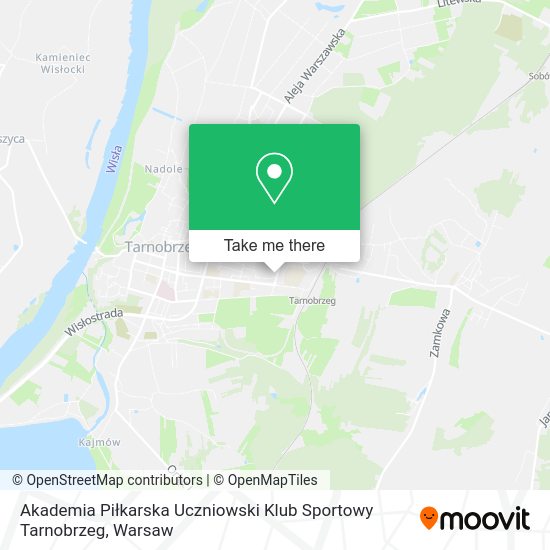 Карта Akademia Piłkarska Uczniowski Klub Sportowy Tarnobrzeg