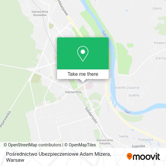 Pośrednictwo Ubezpieczeniowe Adam Mizera map