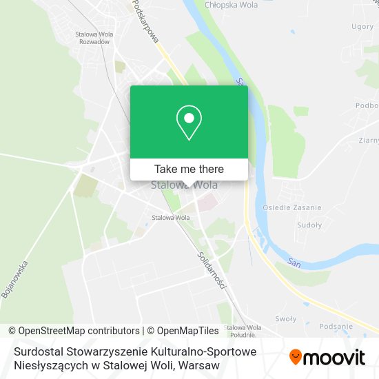 Surdostal Stowarzyszenie Kulturalno-Sportowe Niesłyszących w Stalowej Woli map