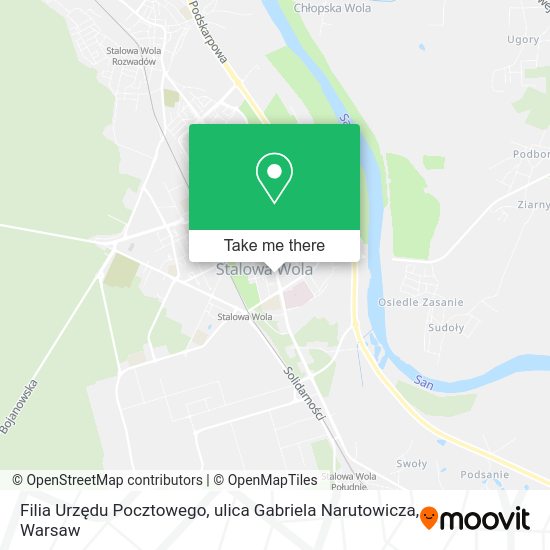 Filia Urzędu Pocztowego, ulica Gabriela Narutowicza map