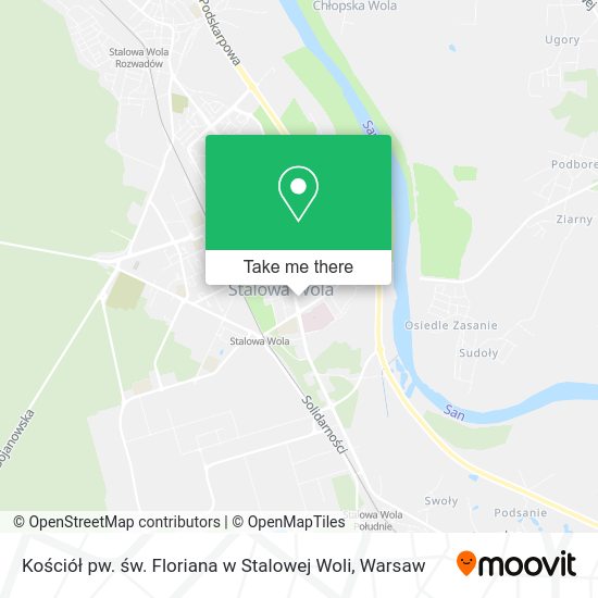 Kościół pw. św. Floriana w Stalowej Woli map