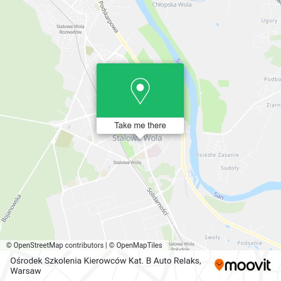 Карта Ośrodek Szkolenia Kierowców Kat. B Auto Relaks