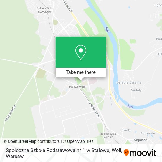 Społeczna Szkoła Podstawowa nr 1 w Stalowej Woli map