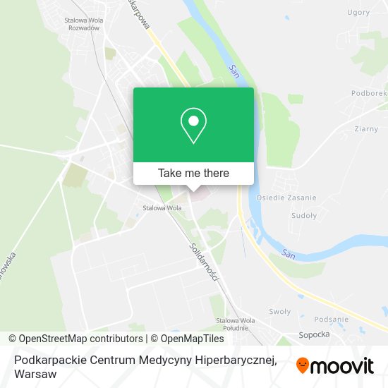 Карта Podkarpackie Centrum Medycyny Hiperbarycznej