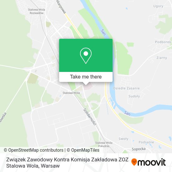 Związek Zawodowy Kontra Komisja Zakładowa ZOZ Stalowa Wola map