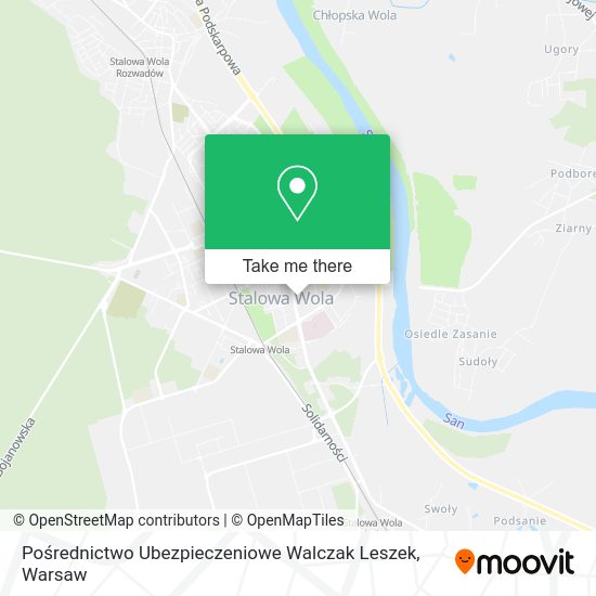 Pośrednictwo Ubezpieczeniowe Walczak Leszek map