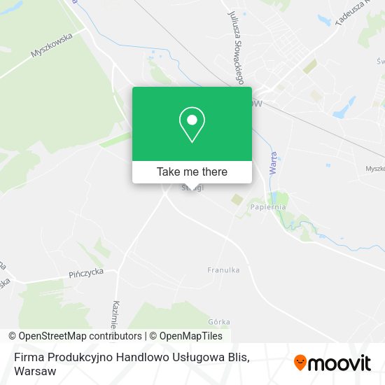 Firma Produkcyjno Handlowo Usługowa Blis map