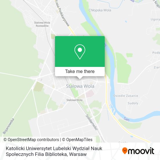 Katolicki Uniwersytet Lubelski Wydział Nauk Społecznych Filia Biblioteka map