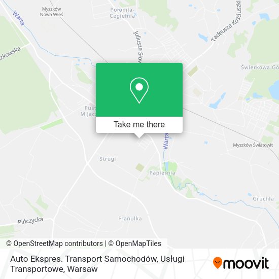 Карта Auto Ekspres. Transport Samochodów, Usługi Transportowe