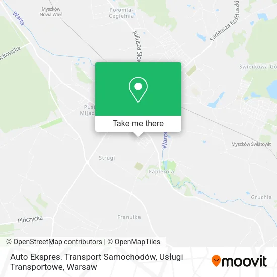 Карта Auto Ekspres. Transport Samochodów, Usługi Transportowe