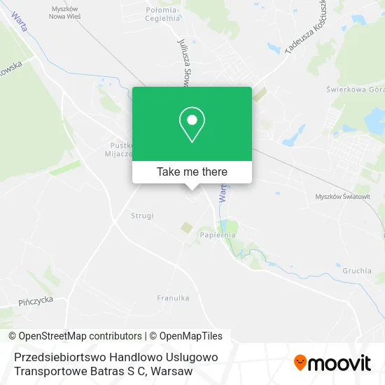 Карта Przedsiebiortswo Handlowo Uslugowo Transportowe Batras S C