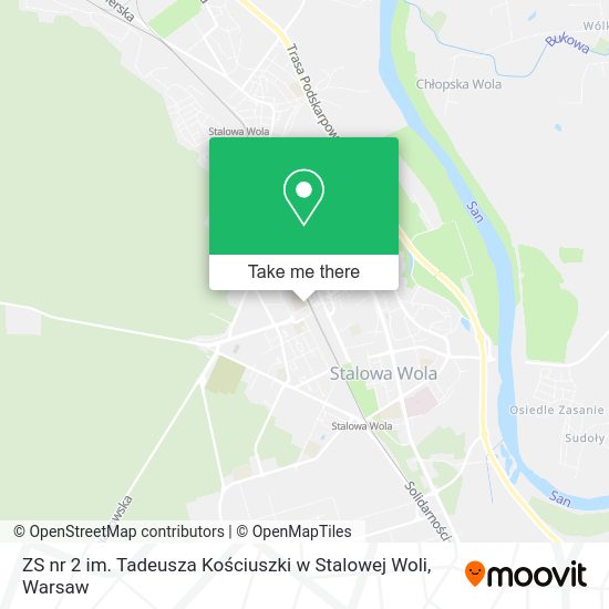 ZS nr 2 im. Tadeusza Kościuszki w Stalowej Woli map