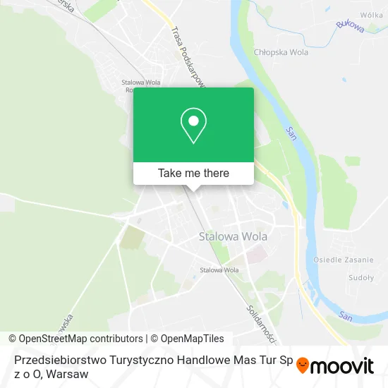 Карта Przedsiebiorstwo Turystyczno Handlowe Mas Tur Sp z o O